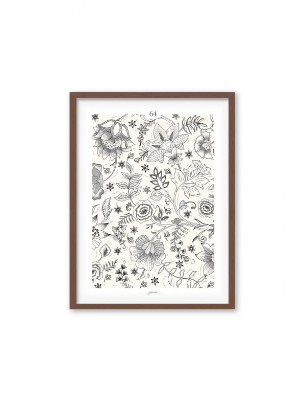 Folio02-cadre-bois-noyer-affiche-florale-64